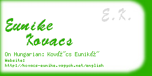 eunike kovacs business card
